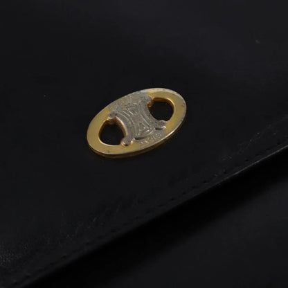 Celine Vintage Leather, Black, Leather, Shoulder Bag