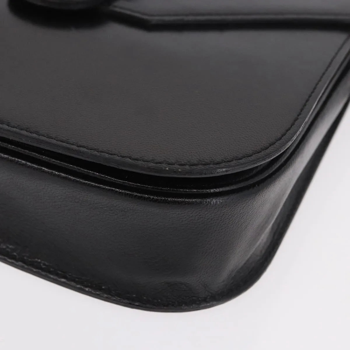 Saint Laurent Vintage Leather, Black, Leather, Handbag