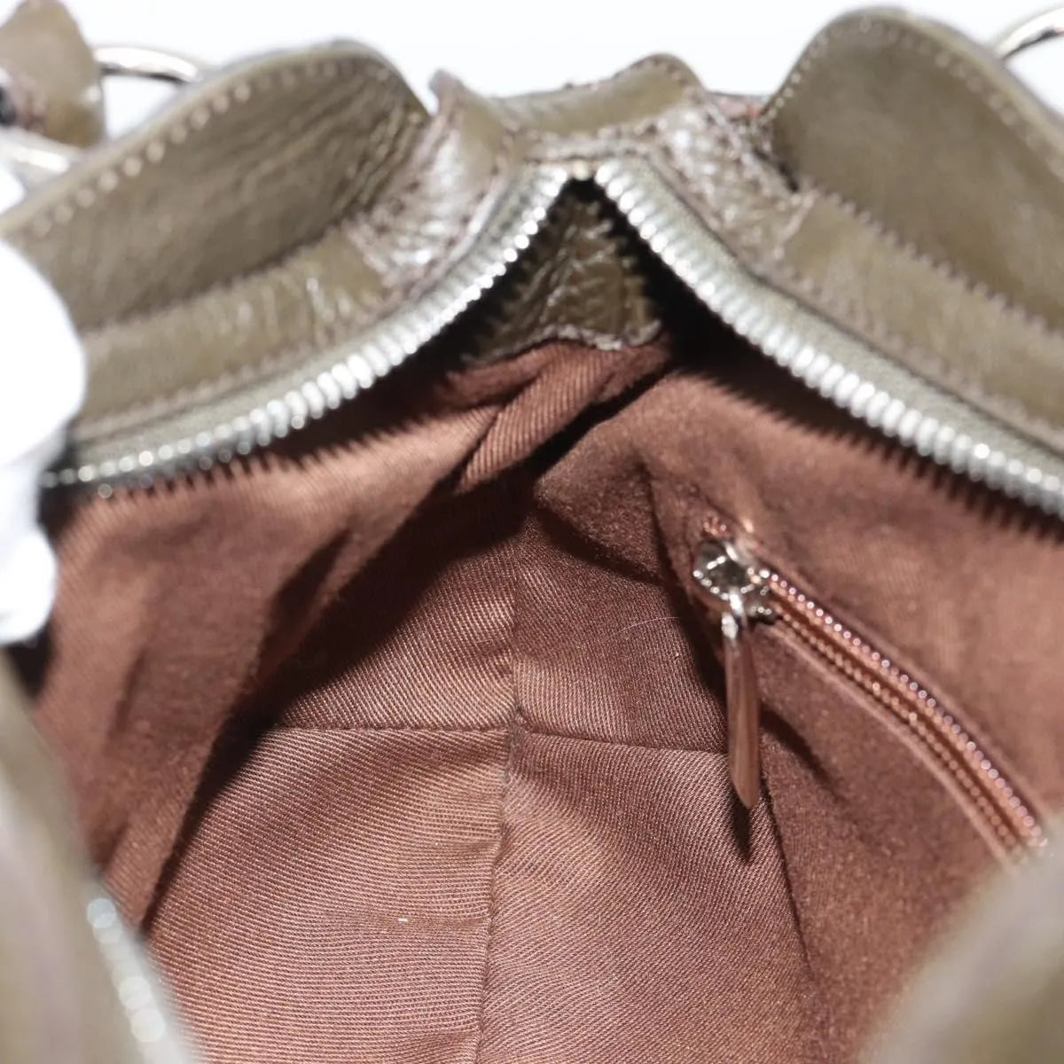 Salvatore Ferragamo Marisa Leather, Khaki, Leather, Handbag