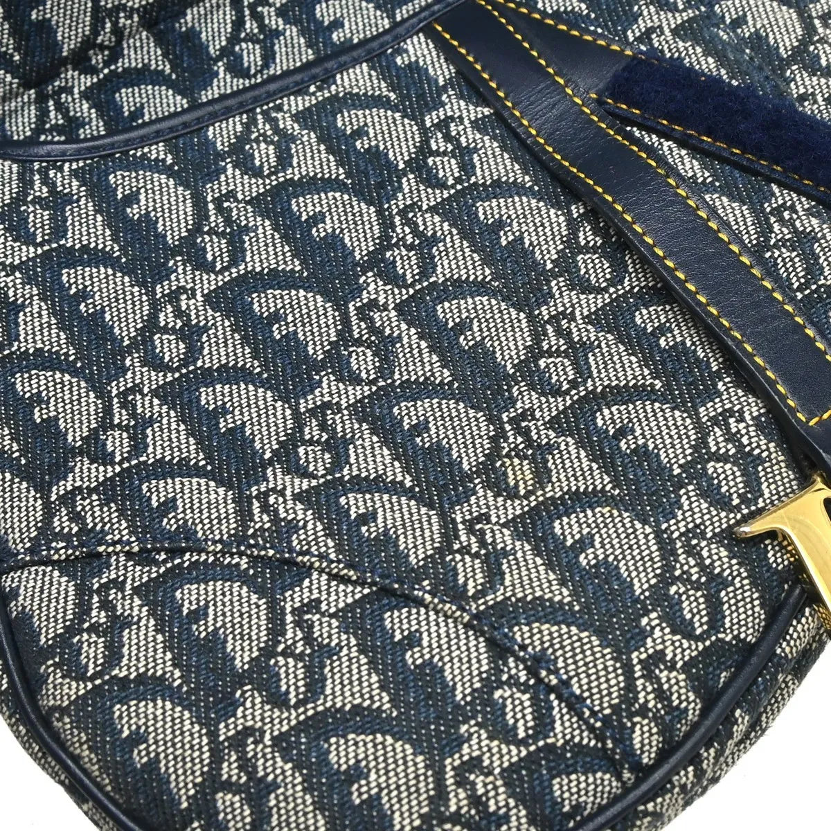 Christian Dior Vintage Trotter Canvas, Navy, Canvas, Handbag