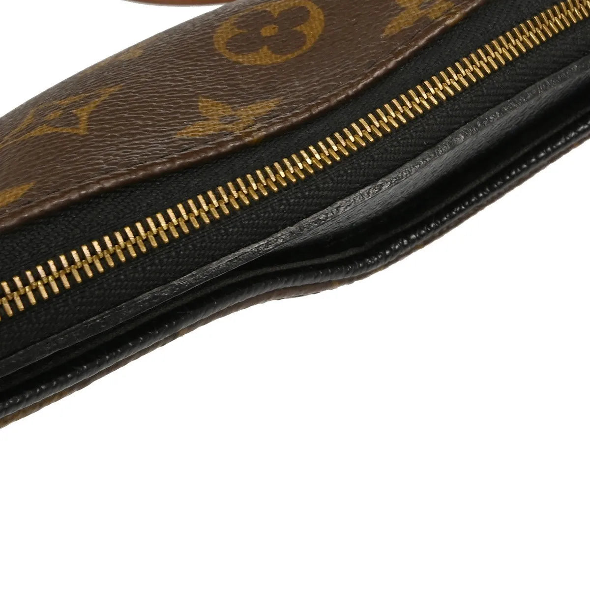 Louis Vuitton Pallas Clutch Monogram Canvas with Leather, Brown, Canvas, Clutch
