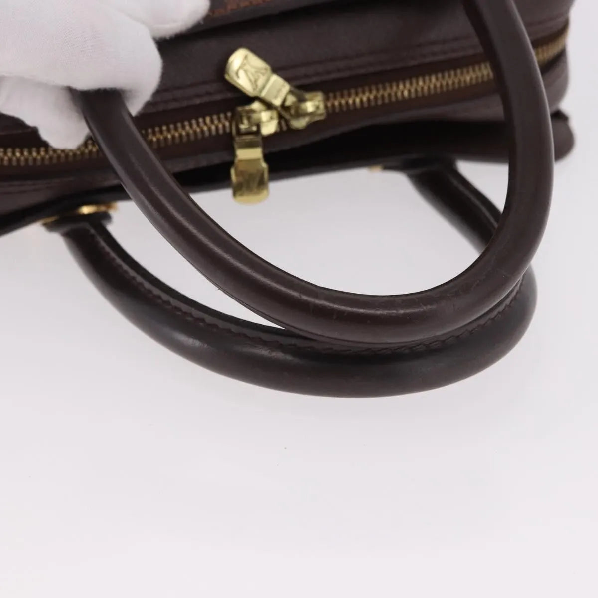 Louis Vuitton Triana Damier, Brown, Canvas, Handbag