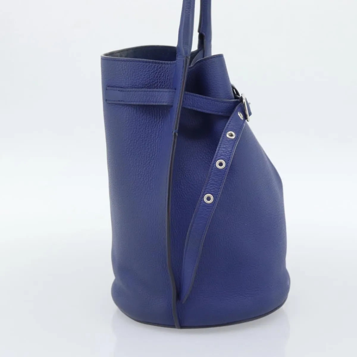 Celine Big Bag Bucket Leather, Blue, Leather, Handbag