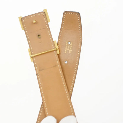 Hermes Constance Reversible Belt Leather, Black, Leather, Belt