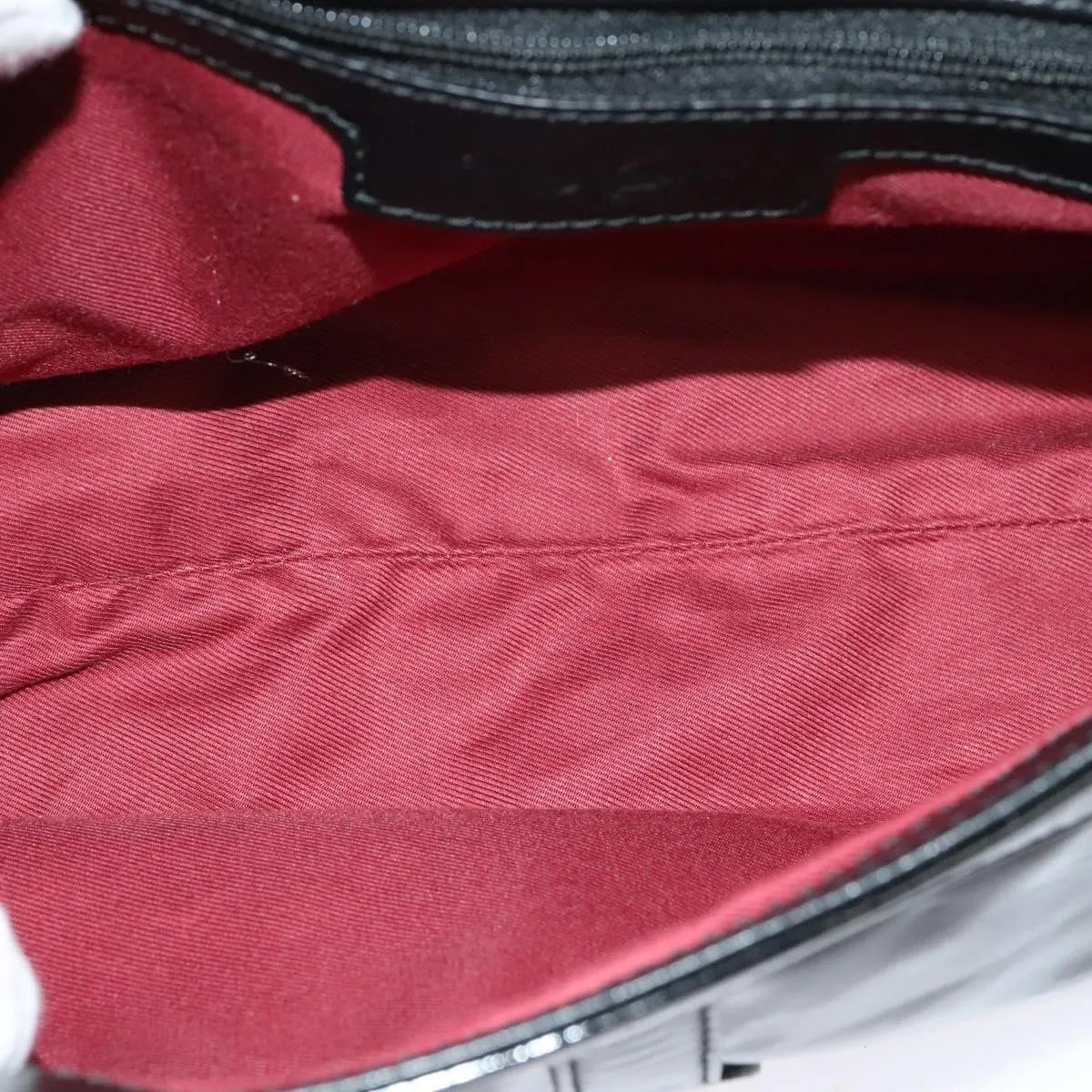 Bvlgari Chandra Flap Enamel, Black, Patent Leather, Shoulder Bag