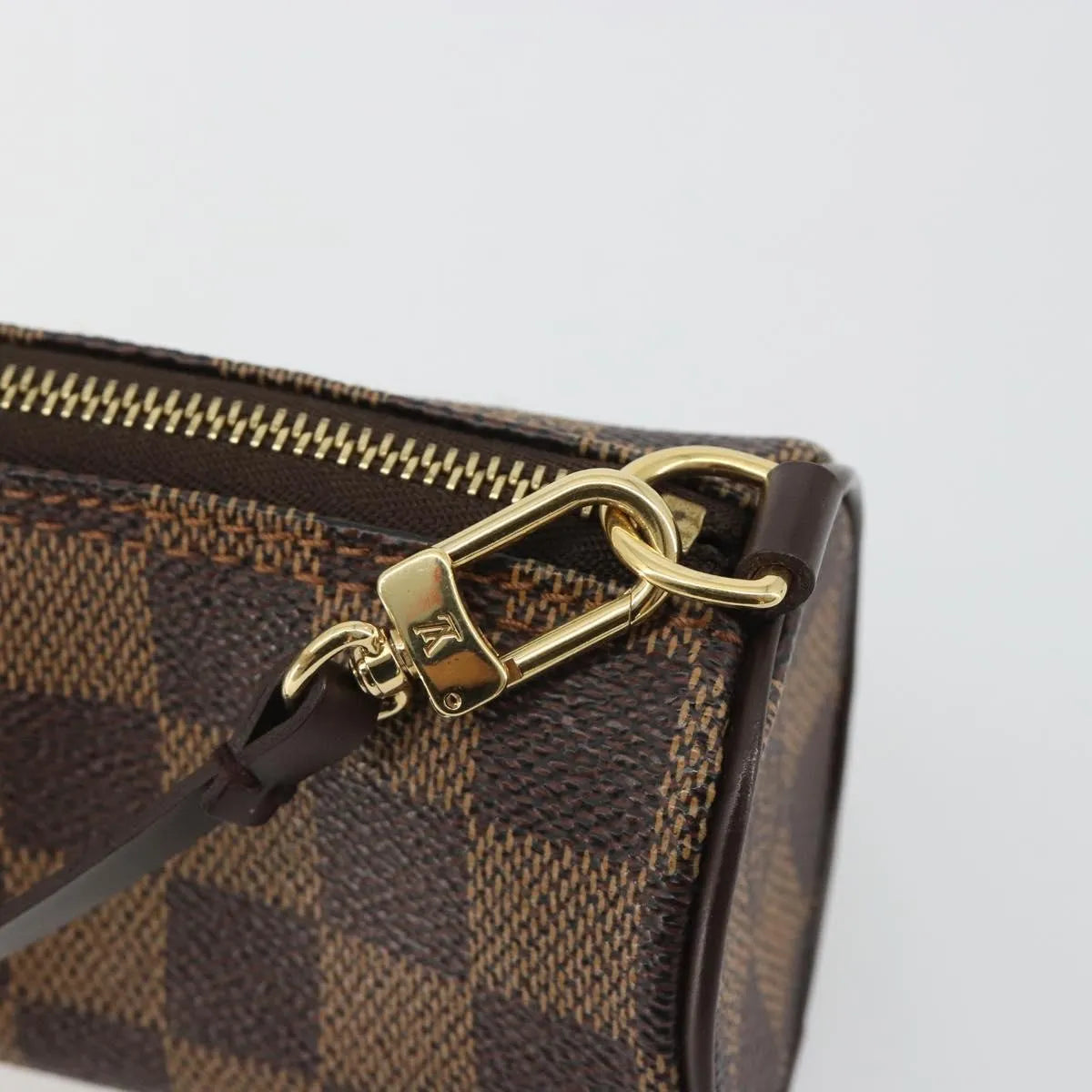 Louis Vuitton Papillon Pochette Damier, Brown, Canvas, Clutch
