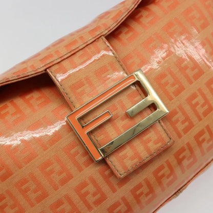 Fendi Zucchino Canvas Mamma Baguette canvas, Orange, Canvas, Shoulder Bag