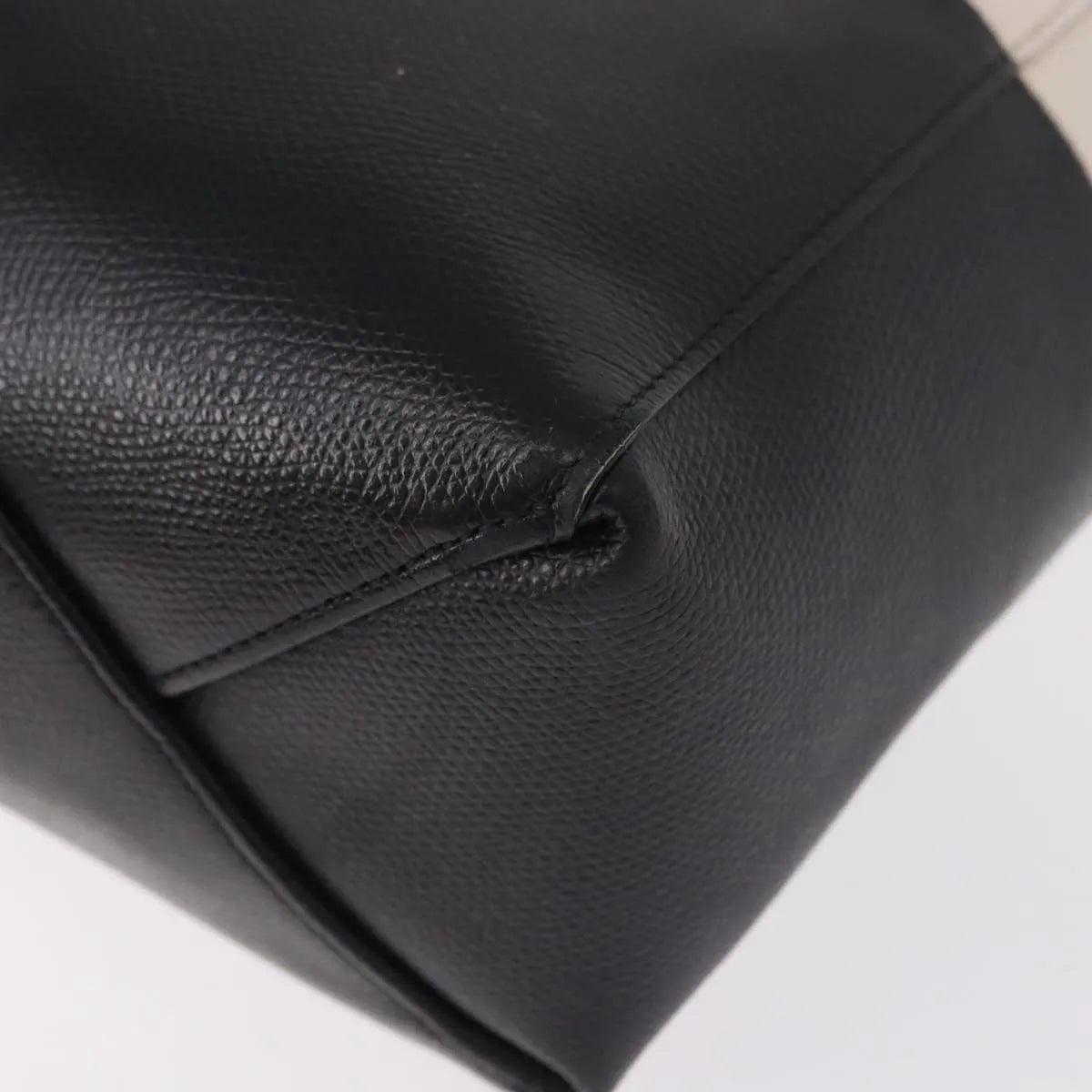 Celine Vertical Bi-Cabas Tote Leather, White, Leather, Tote Bag
