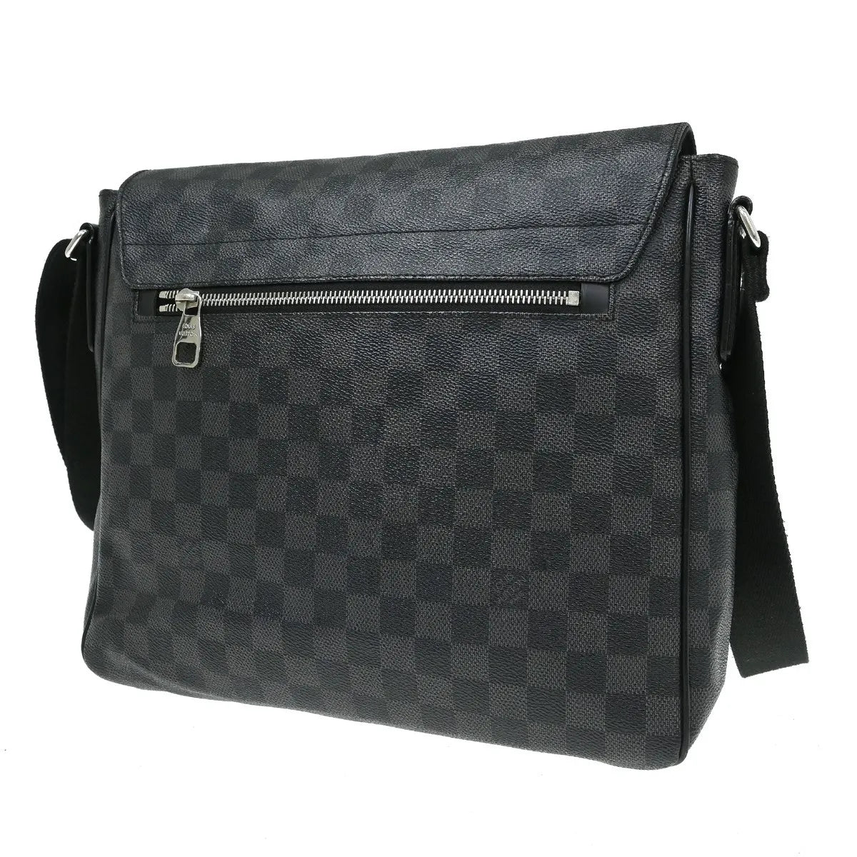 Louis Vuitton District Messenger Damier Graphite, Black, Canvas, Shoulder Bag