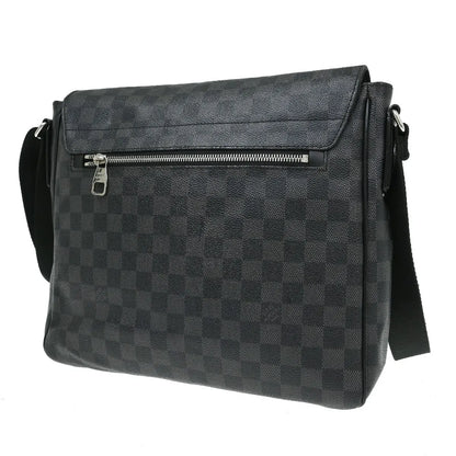 Louis Vuitton District Messenger Damier Graphite, Black, Canvas, Shoulder Bag