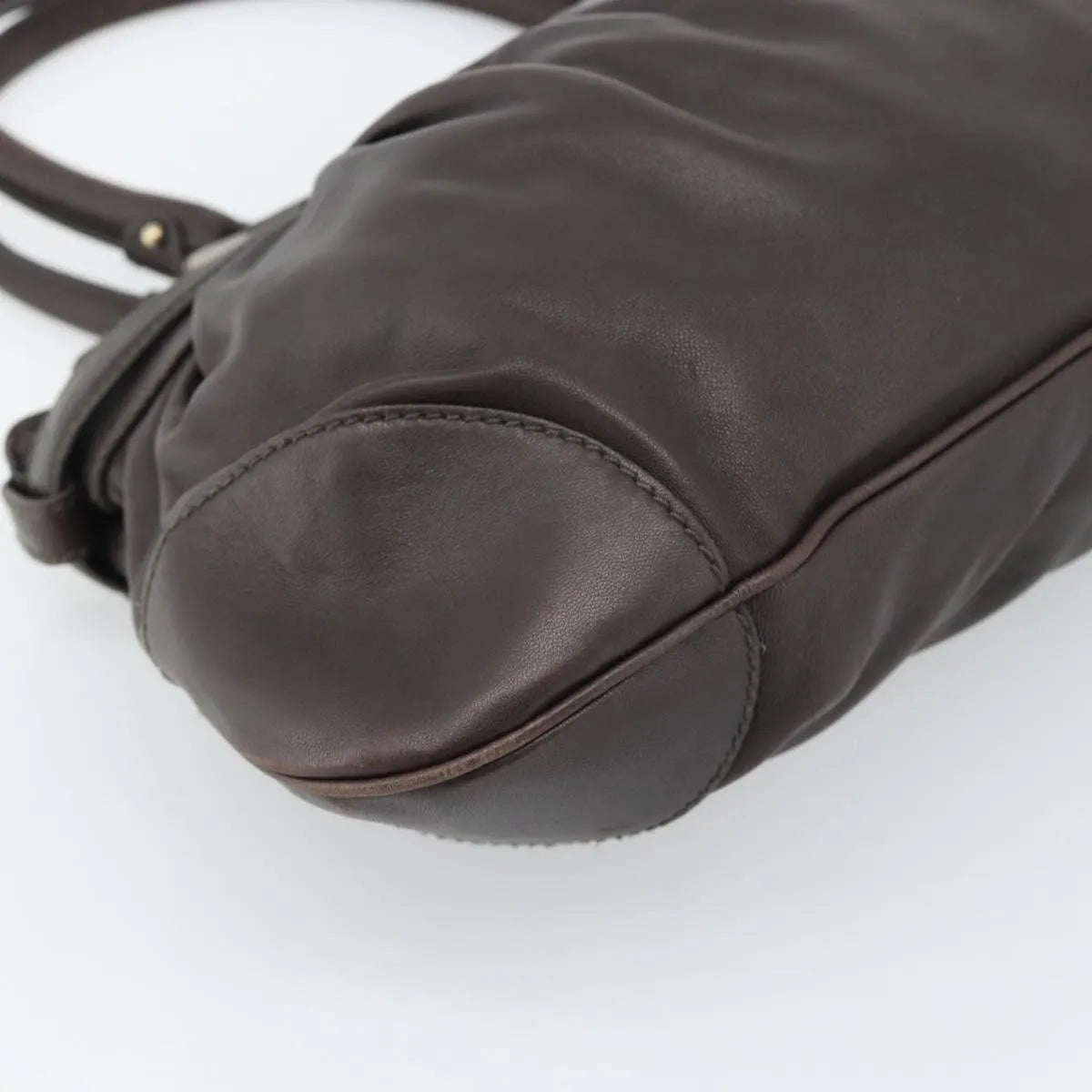 Salvatore Ferragamo Marisa Leather, Brown, Leather, Handbag