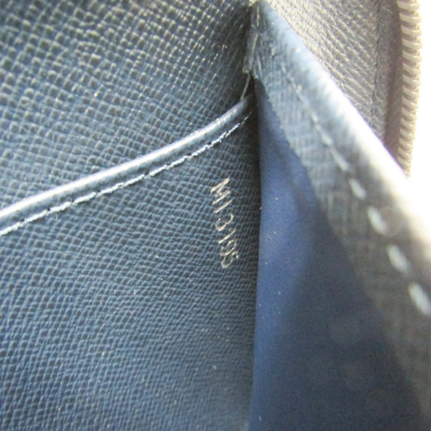 Louis Vuitton Atoll Organizer Taiga Leather, Blue, Leather, Wallet