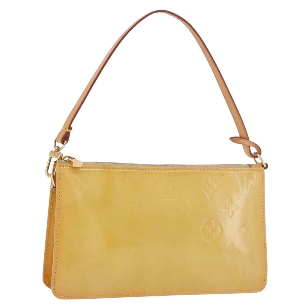 Louis Vuitton Lexington Pochette Patent Leather, Beige, Patent Leather, Clutch