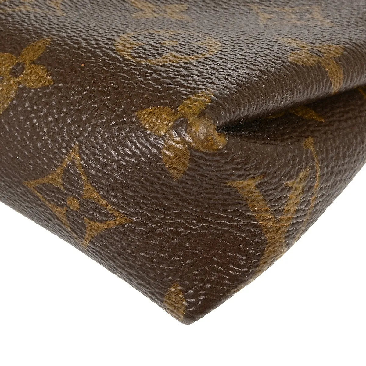 Louis Vuitton Pallas Clutch Monogram Canvas with Leather, Brown, Canvas, Clutch
