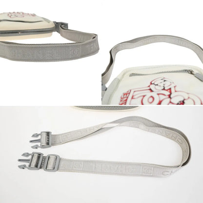 Chanel Travel Line Nylon, White, Nylon, Shoulder Bag