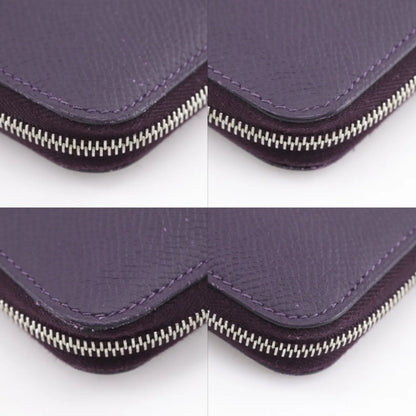 Hermes Azap Zip Around Epsom, Purple, Leather, Wallet