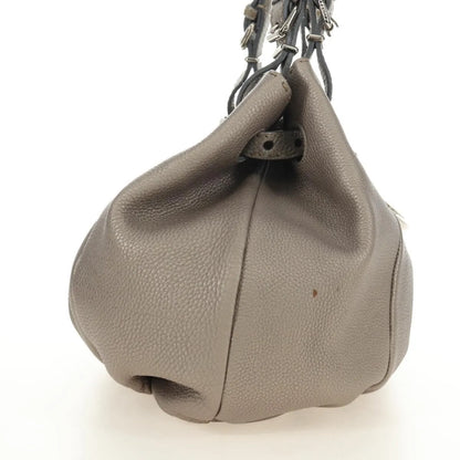 Fendi Selleria Pomodorino Leather, Gray, Leather, Tote Bag