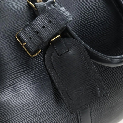 Louis Vuitton Keepall Epi, Black, Leather, Travel Bag