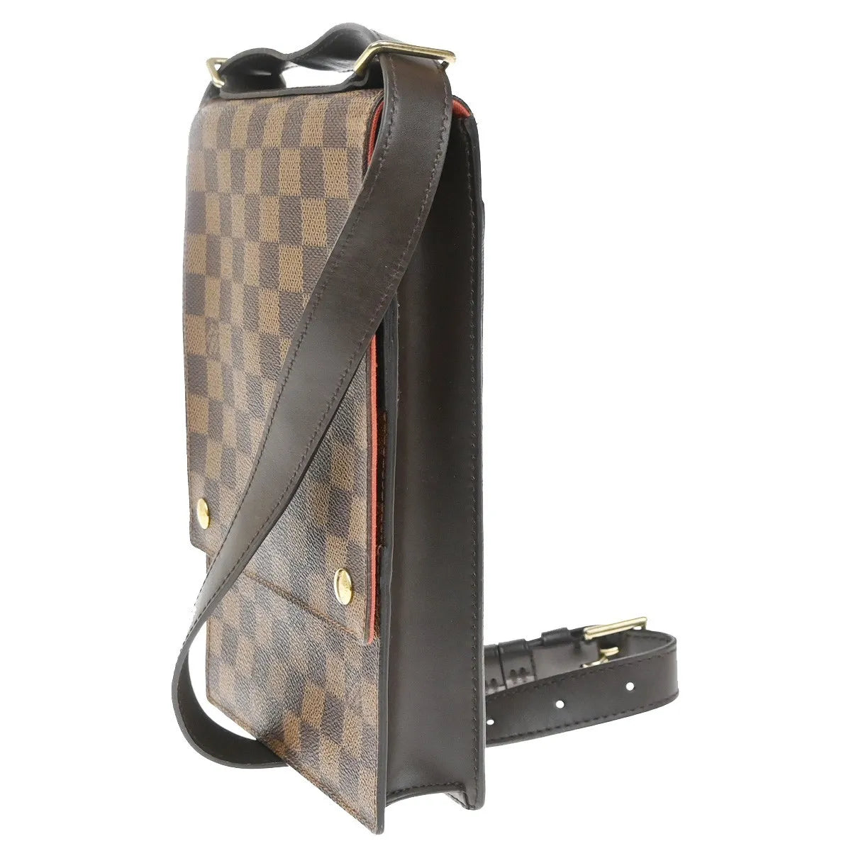 Louis Vuitton Portobello Messenger Damier, Brown, Canvas, Shoulder Bag