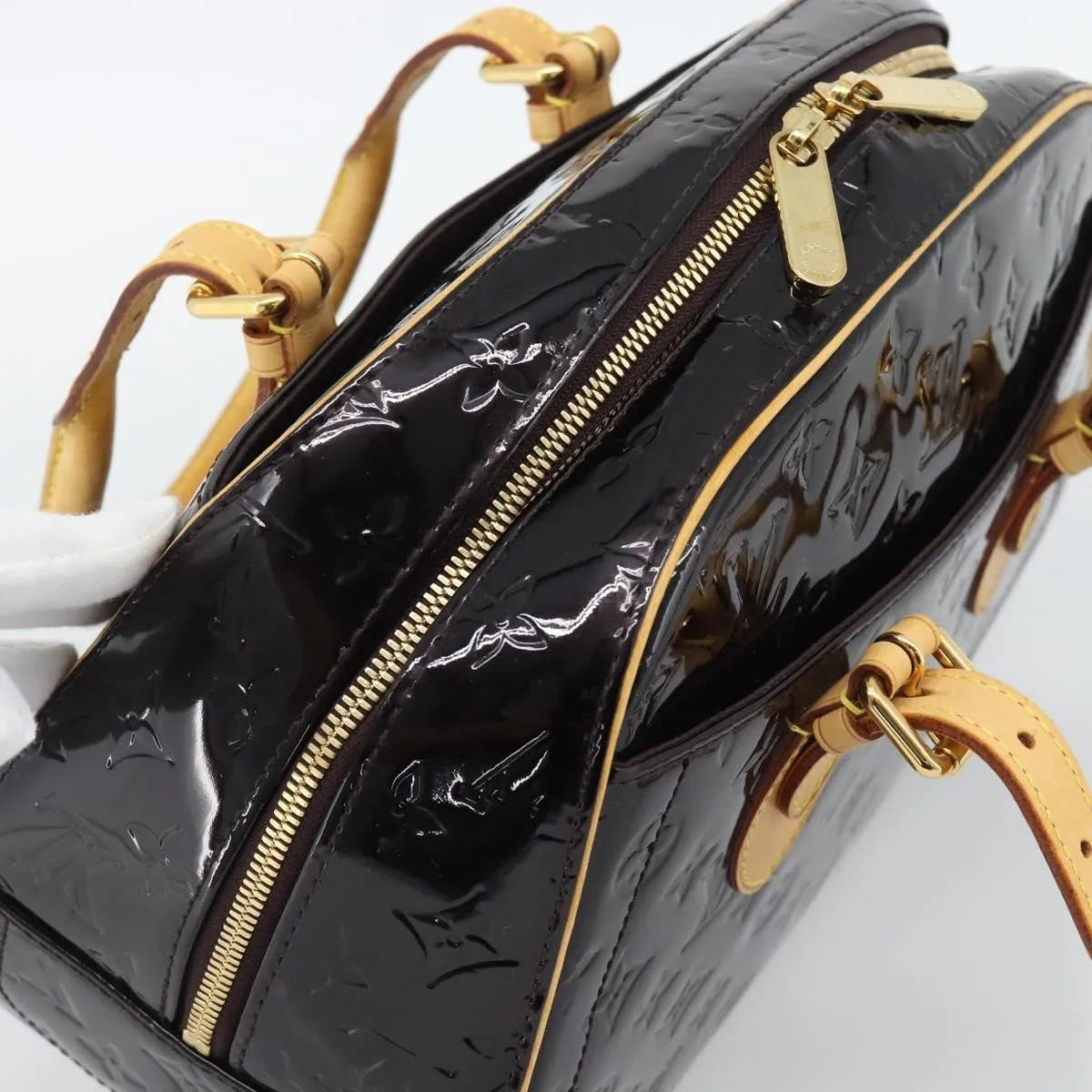 Louis Vuitton Summit Drive Monogram Vernis, Black, Patent Leather, Handbag