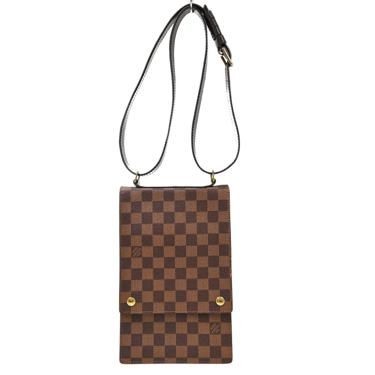 Louis Vuitton Portobello Messenger Damier, Brown, Canvas, Shoulder Bag