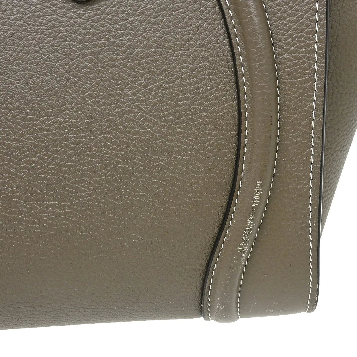 Celine Luggage Grainy Leather, Gray, Leather, Tote Bag