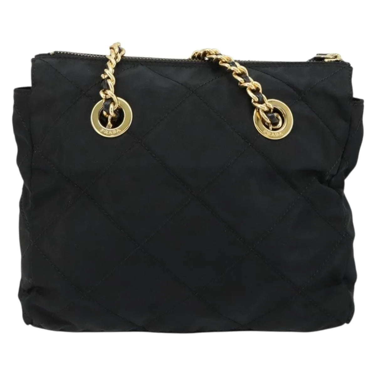 Prada Re-Edition 1995 Chain Quilted Tessuto, Black, Nylon, Shoulder Bag