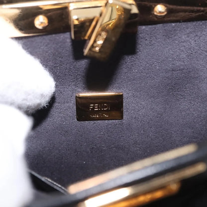 Fendi Peekaboo Fur, Black, Fur, Handbag