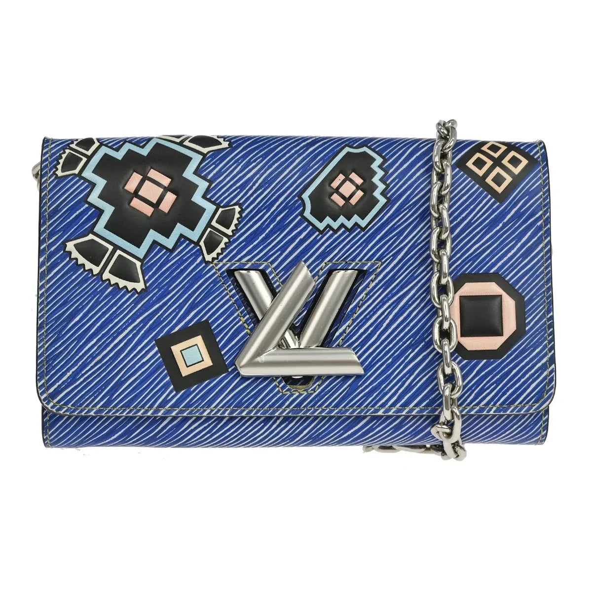 Louis Vuitton Twist Chain Limited Edition Azteque Epi Leather, Blue, Leather, Shoulder Bag