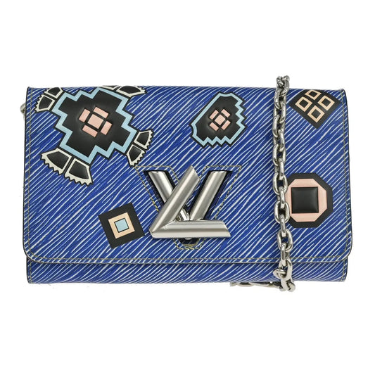 Louis Vuitton Twist Chain Limited Edition Azteque Epi Leather, Blue, Leather, Shoulder Bag