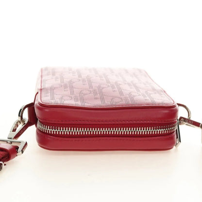 Christian Dior World Tour Zip Messenger Oblique Galaxy Leather, Red, Canvas, Shoulder Bag