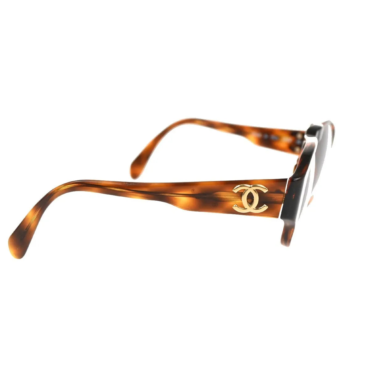 Chanel Logo CC Plastic, Brown, Plastic, Sunglasses