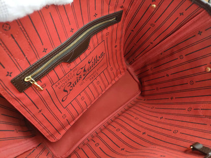 Louis Vuitton Neverfull Tote Damier, Brown, Canvas, Tote Bag