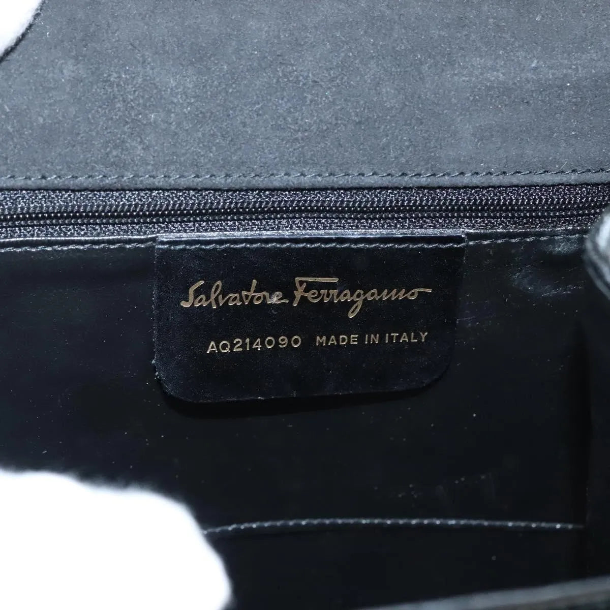 Salvatore Ferragamo Vintage Patent leather, Black, Patent Leather, Handbag
