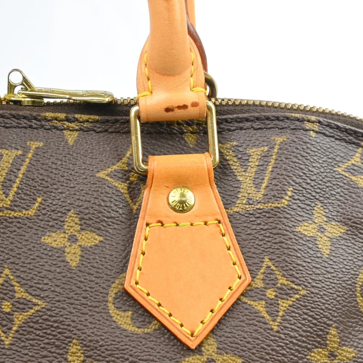 Louis Vuitton Alma Monogram, Brown, Canvas, Handbag