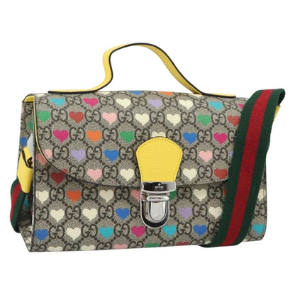 Gucci Children's Top Handle Flap Printed GG Coated Canvas, Beige, Canvas, Handbag