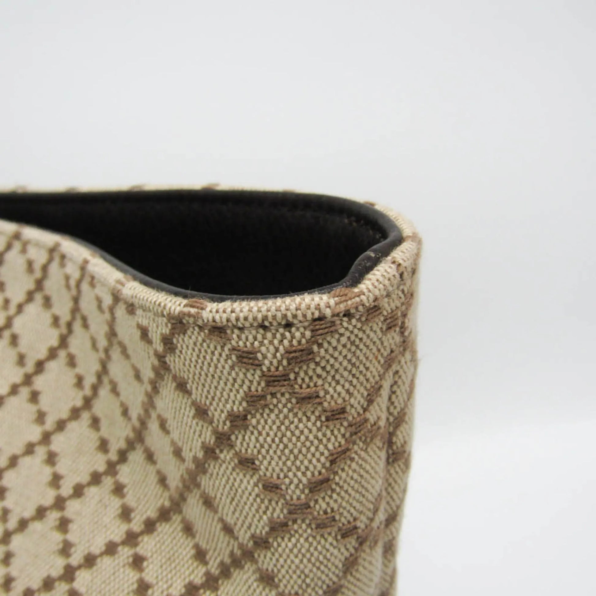 Gucci GG Canvas Canvas, Beige, Leather, Tote Bag