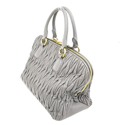 Miu Miu Madras Bowler Matelasse Leather, Purple, Leather, Handbag