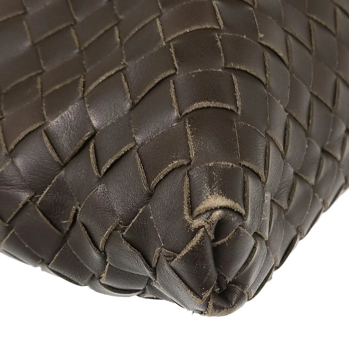 Bottega Veneta Intrecciato Shoulder Leather, Brown, Leather, Shoulder Bag