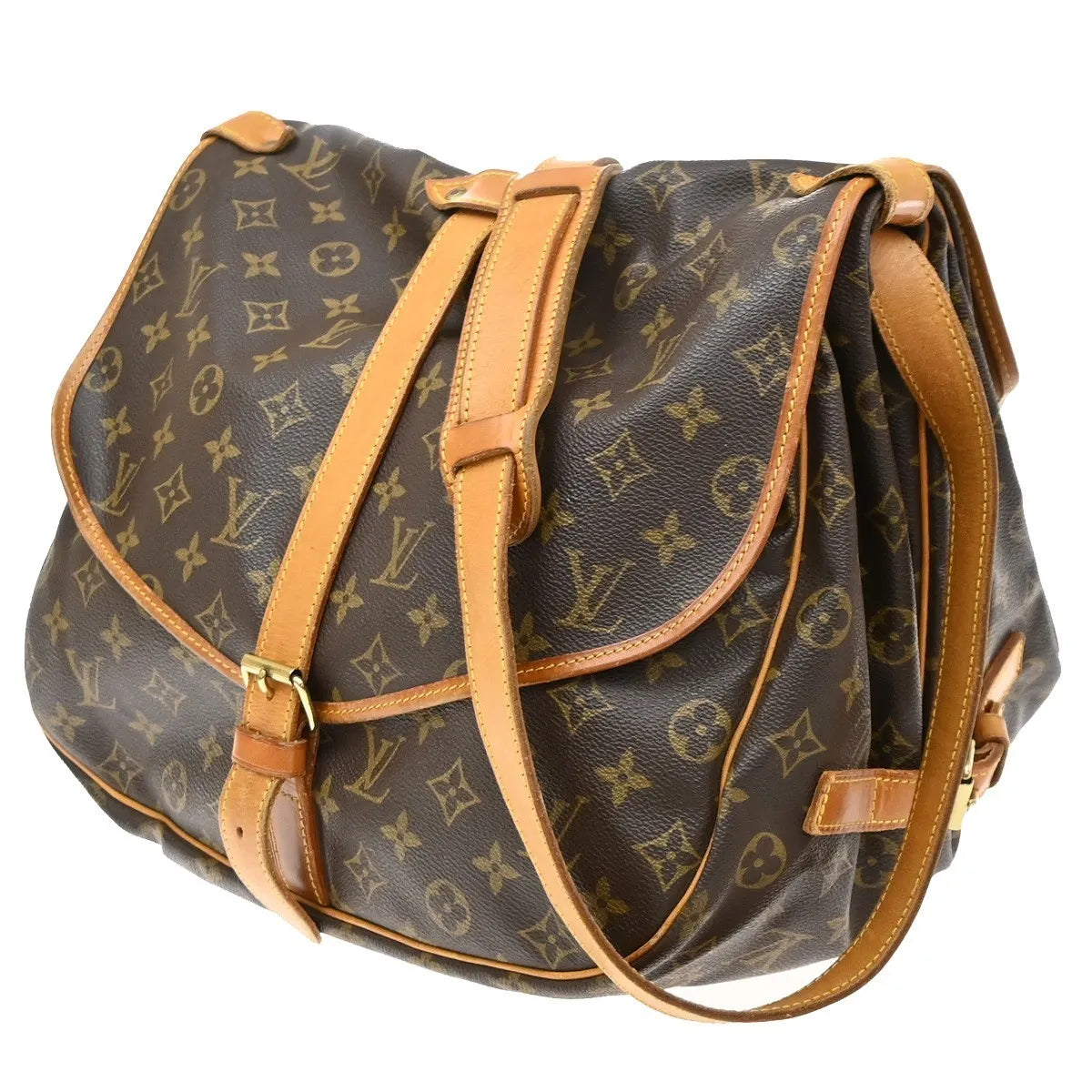 Louis Vuitton Saumur Monogram Canvas, Brown, Canvas, Shoulder Bag