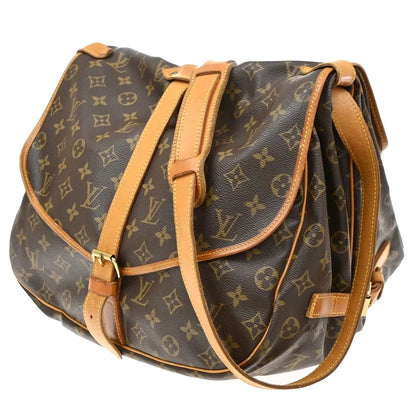 Louis Vuitton Saumur Monogram Canvas, Brown, Canvas, Shoulder Bag