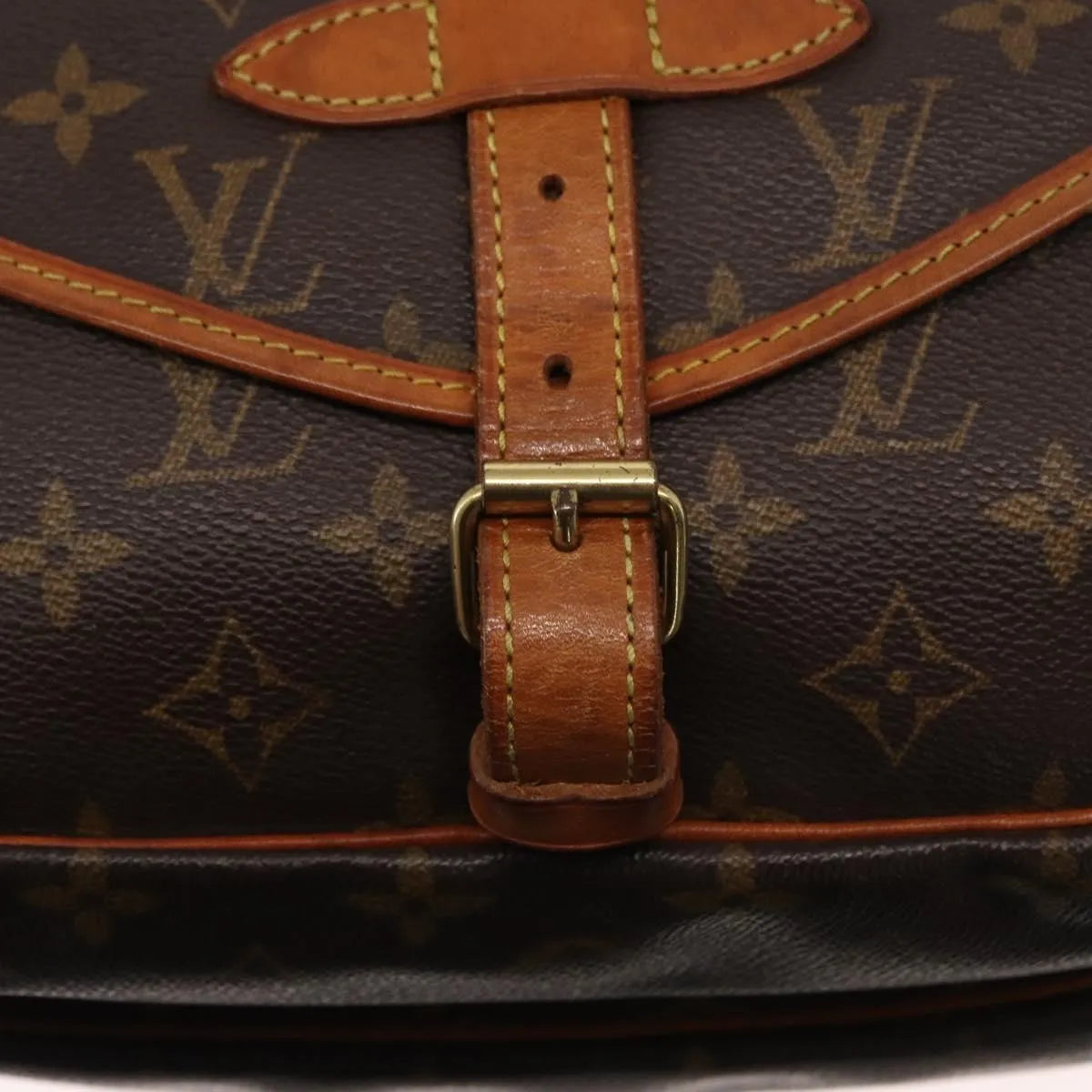 Louis Vuitton Saumur Monogram Canvas, Brown, Canvas, Shoulder Bag