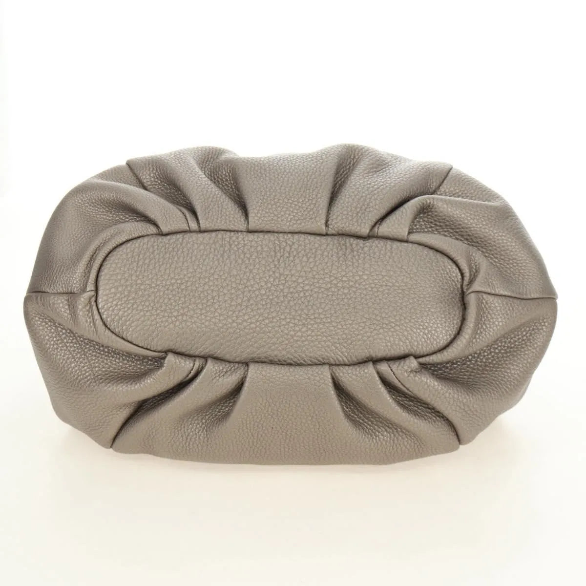 Fendi Selleria Pomodorino Leather, Gray, Leather, Tote Bag