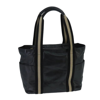 Bally Vintage Leather, Black, Leather, Tote Bag