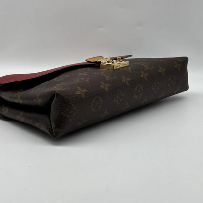 Louis Vuitton Pallas Chain Shoulder Monogram Canvas and Calfskin, Brown, Canvas, Clutch