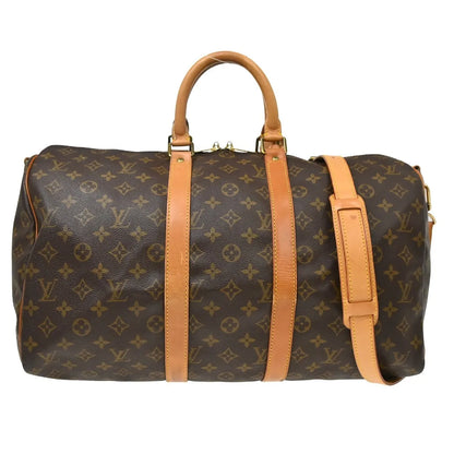 Louis Vuitton Keepall Bandouliere Monogram Canvas, Brown, Canvas, Travel Bag
