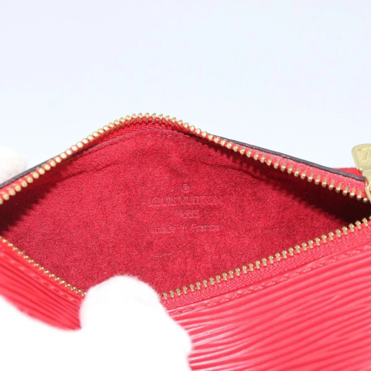 Louis Vuitton Soufflot Pochette Epi Leather, Red, Leather, Clutch