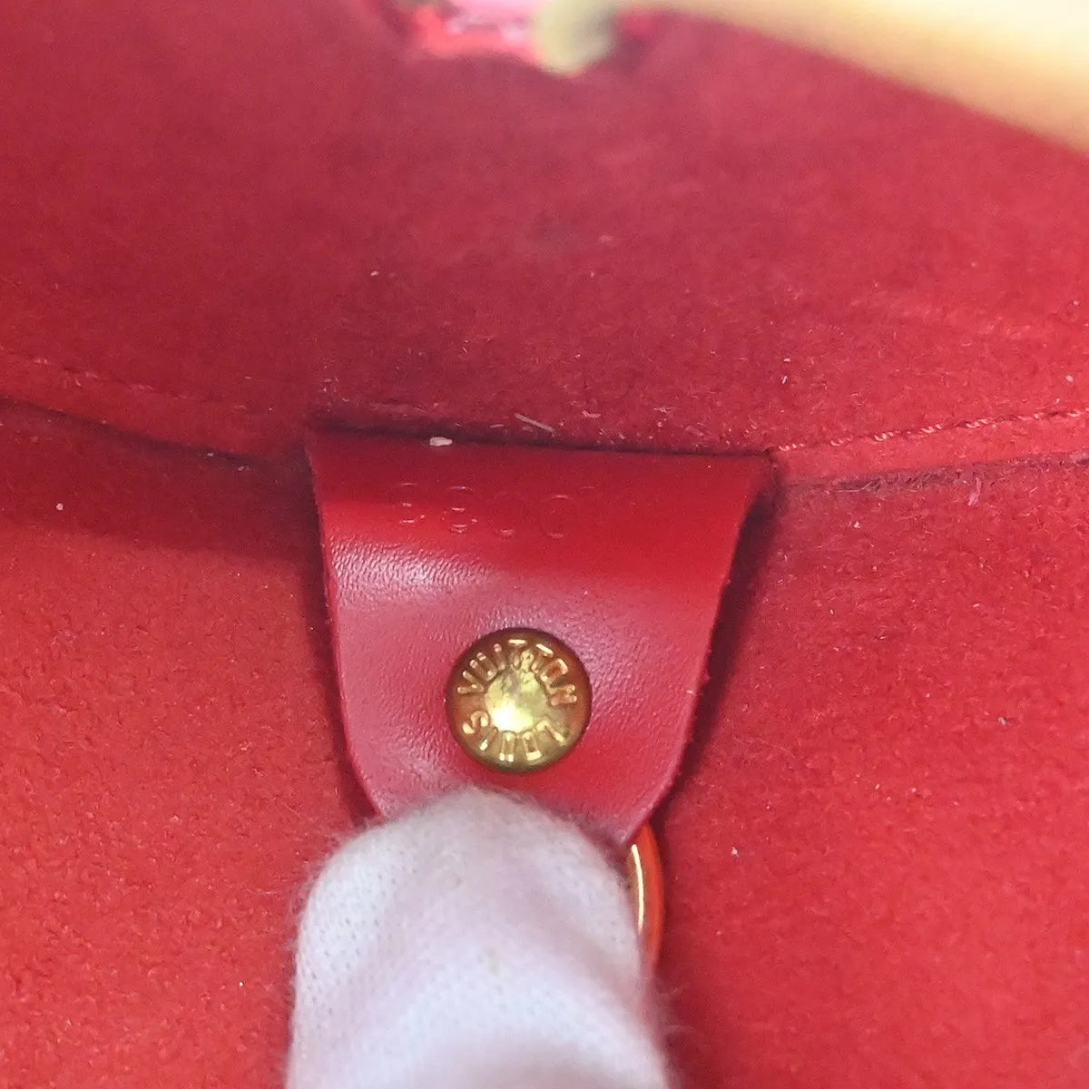 Louis Vuitton Soufflot Epi Leather, Red, Leather, Handbag