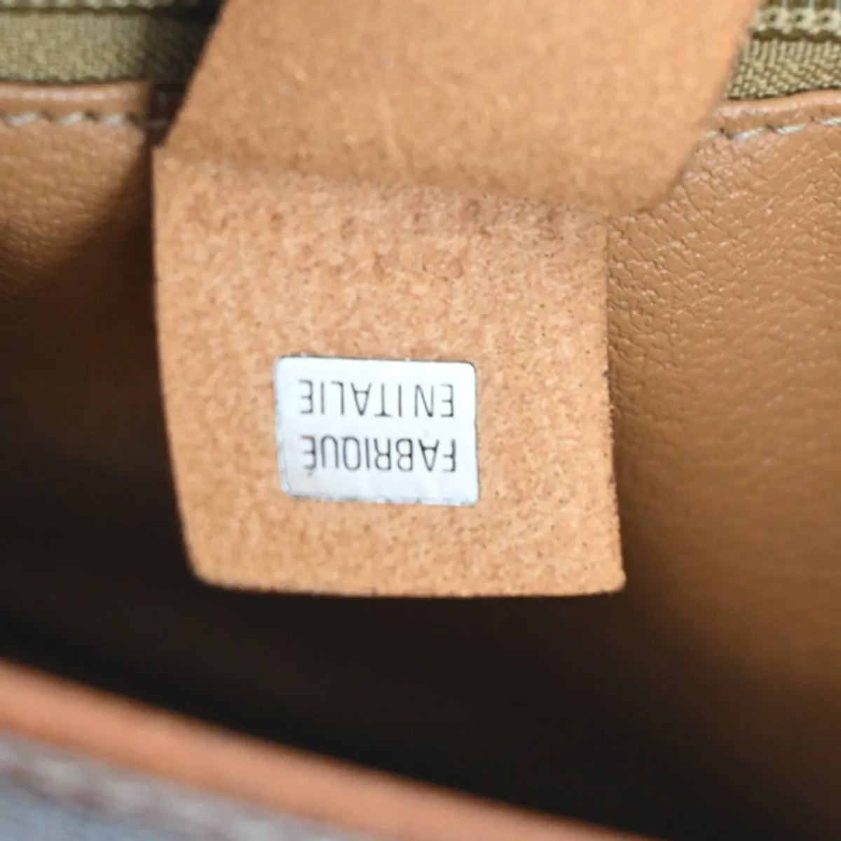 Celine Vintage Macadam Canvas and Leather, Brown, Canvas, Tote Bag
