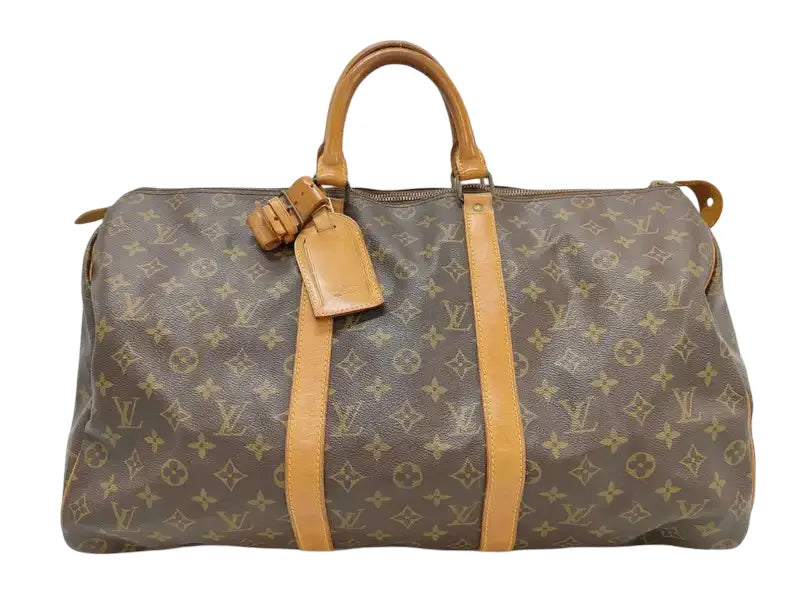 Louis Vuitton Keepall Monogram Canvas, Brown, Canvas, Travel Bag